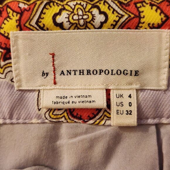 Anthropologie Pale Lavender Escharpe (Scarf) Print Full Gathered Skirt, Sz 0 - Picture 4 of 10